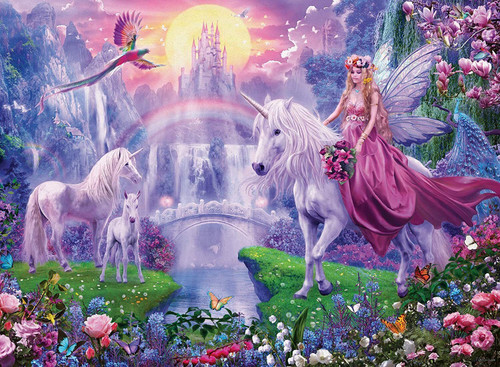 Ravensburger 200pc- Unicorn Kingdom Glow in the Dark Puzzle Ravensburger 200pc- Unicorn Kingdom Glow in the Dark Puzzle