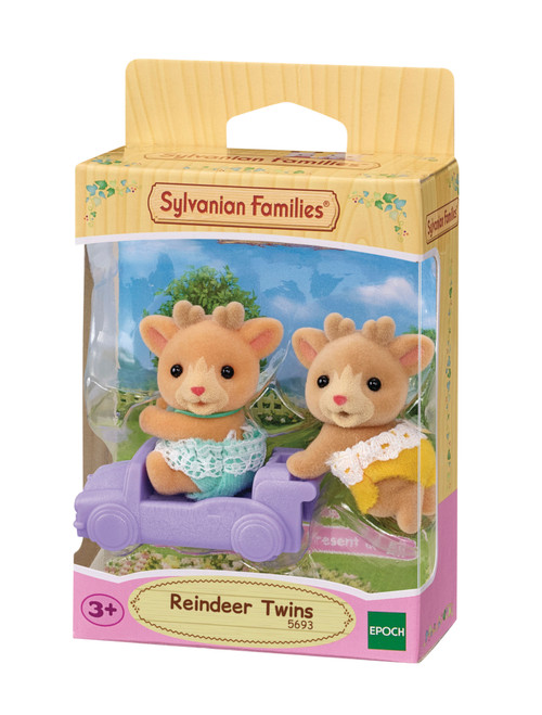 Sylvanian Families Reindeer Siblings and Christmas Holiday Lodge