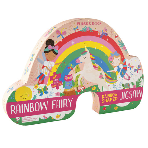 Floss & Rock 80pc -  Rainbow Fairy Shaped Puzzle