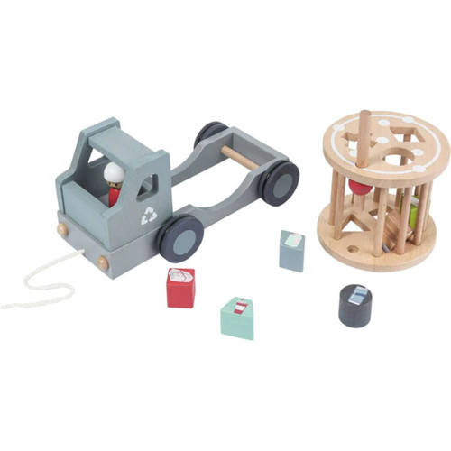 EverEarth - Pull Along Recycling Truck - Pastel