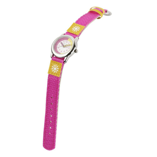 Cactus Time Teacher - Kids Watch - Pink/Yellow with Flowers