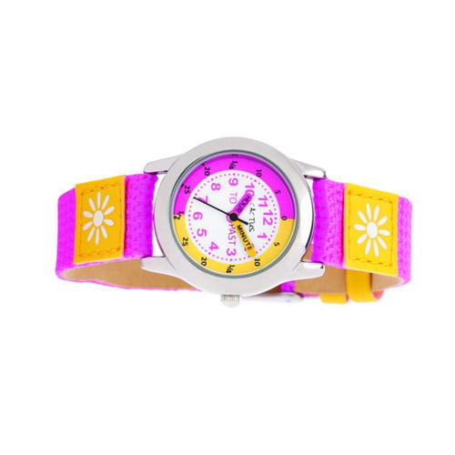 Cactus Time Teacher - Kids Watch - Pink/Yellow with Flowers