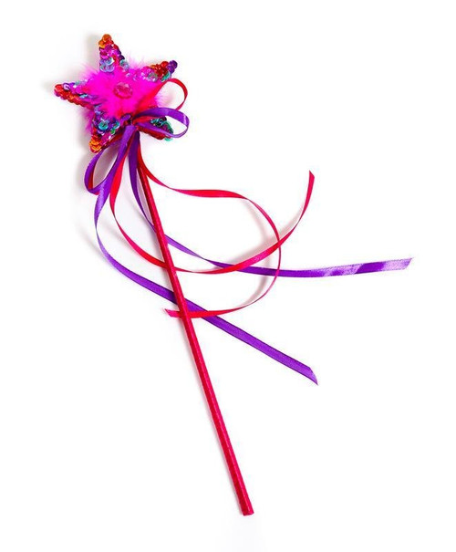 Fairy Girls - Fluffy Star Wand - Rainbow