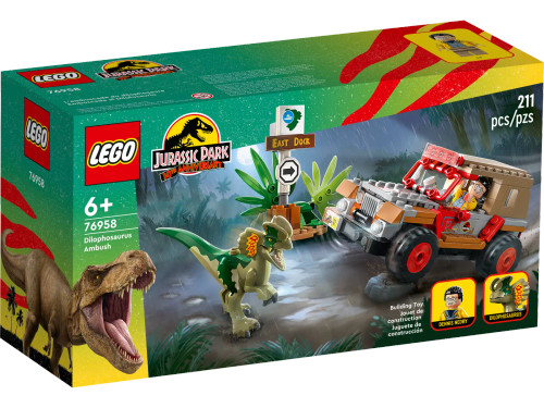 LEGO® Jurassic Park 30th Anniversary - Dilophosaurus Ambush 76958