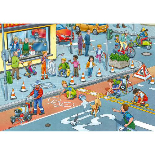 Ravensburger 2x12pc - Road Works Puzzle Ravensburger 2x12pc - Road Works Puzzle