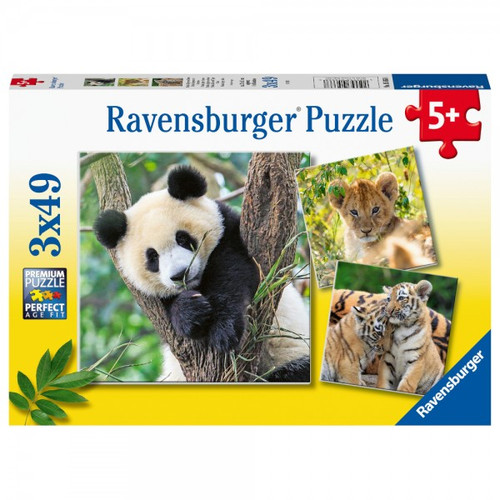 Ravensburger 3x49pc - Panda, Lion and Tiger Puzzle