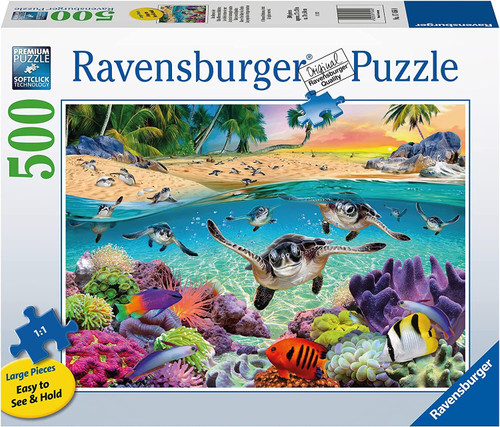 Ravensburger 500pc - Race of the Baby Turtles Large Format Puzzle
