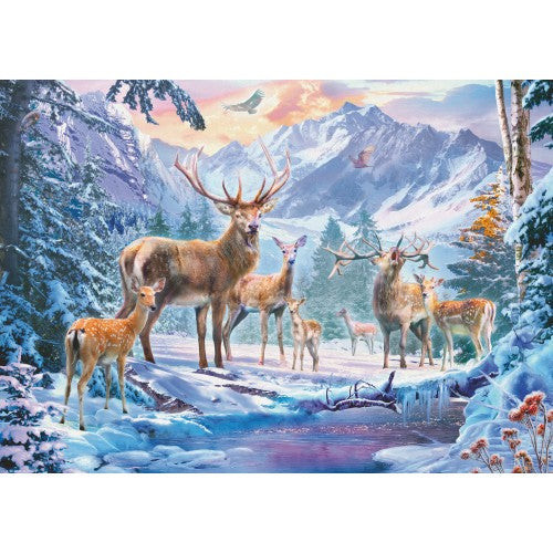 Ravensburger 1000pc - Deer and Stags in Winter Puzzle *Damaged packaging* Ravensburger 1000pc - Deer and Stags in Winter Puzzle *Damaged packaging*