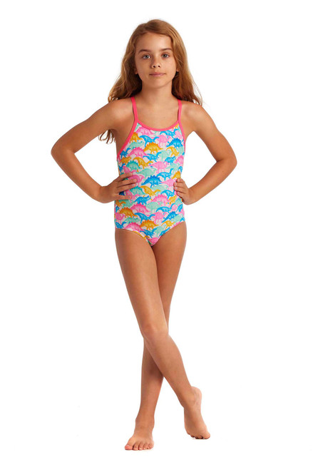Funkita - Toddler Girls One Piece Swimmers - Minisaurus Funkita - Toddler Girls One Piece Swimmers - Minisaurus
