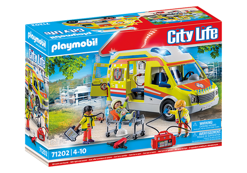 Playmobil City Life -  Ambulance with Lights and Sound 71202