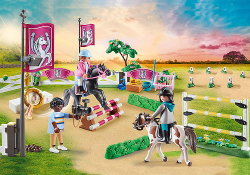 PLAYMOBIL Collectible Lewitzer Pony Action Figure Set, 22 Pieces 