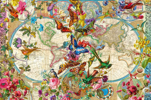 Ravensburger 3000pc - Flora & Fauna World Map Puzzle