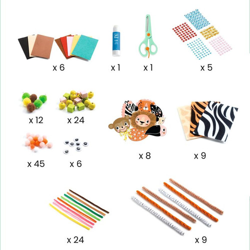 Djeco - Jungle Animal Creation Box Djeco - Jungle Animal Creation Box