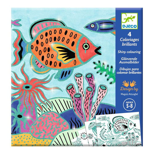 Djeco -  Shiny Colouring - Under the Sea Colouring