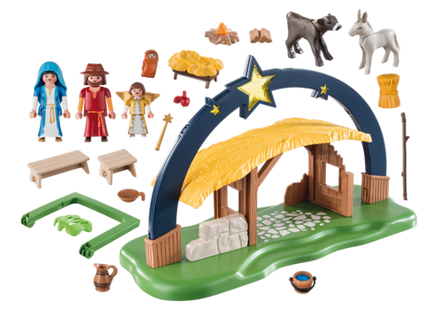 Playmobil Christmas - Illuminating Nativity Manger 9494 **Damaged Packaging**