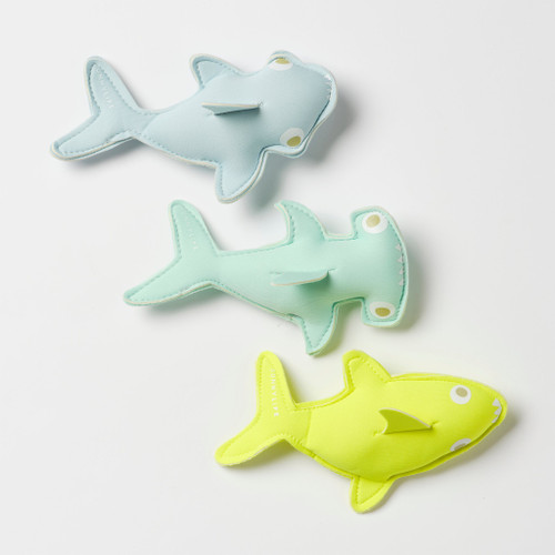 Sunnylife - Dive Buddies - Salty the Shark Aqua Neon Yellow