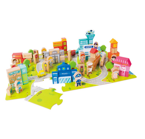 Melissa & Doug Wooden Building Blocks Set - 100 Blocks in 4 Colors and 9  Shapes - FSC-Certified Materials