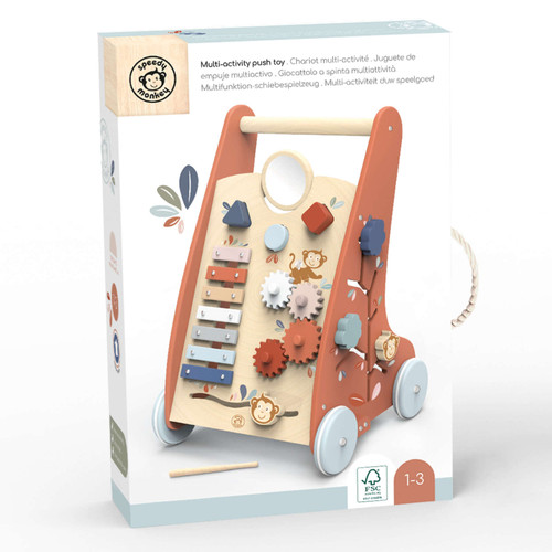 Speedy Monkey - Multi Activity Push Toy - Activity Walker Speedy Monkey - Multi Activity Push Toy - Activity Walker