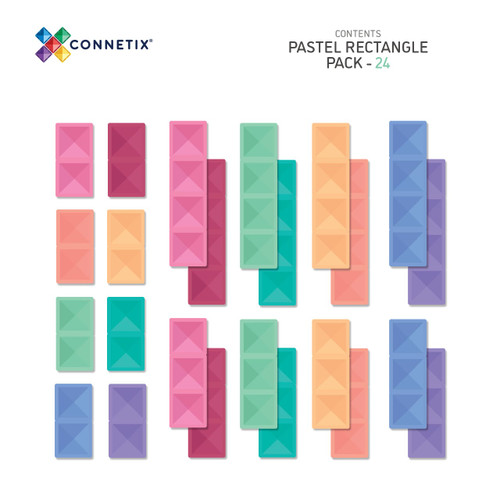Connetix - Pastel Rectangle Pack 24pc Connetix - Pastel Rectangle Pack 24pc