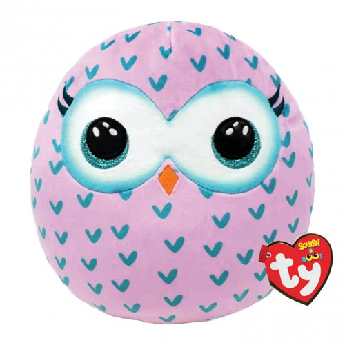 TY Squishy Beanies - Winks the Owl Small 25cm