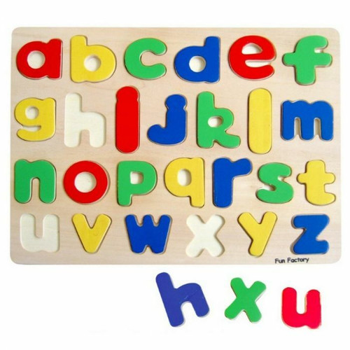 Fun Factory - Wooden Puzzle Raised - Lower Case Alphabet