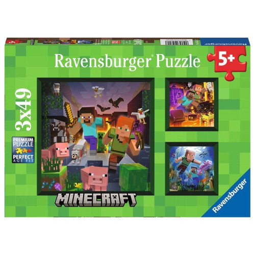 Ravensburger 3x49pc- Minecraft Biomes Puzzle