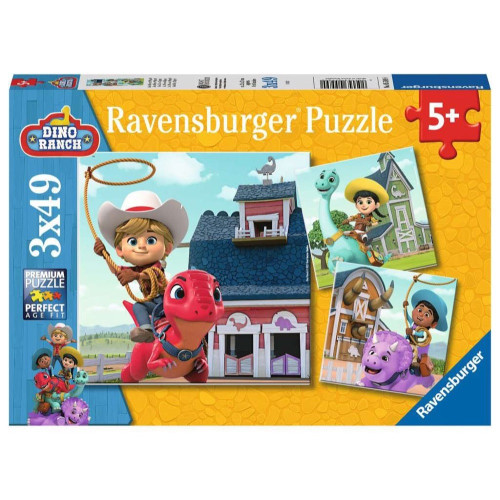 Ravensburger 3x49pc- Dino Ranch Jon Min And Miguel Puzzle