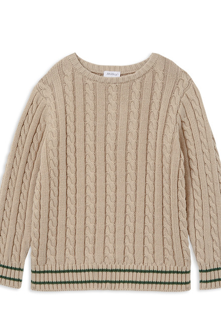 Milky - True Natural Cable Knit Jumper (sizes 2-7)