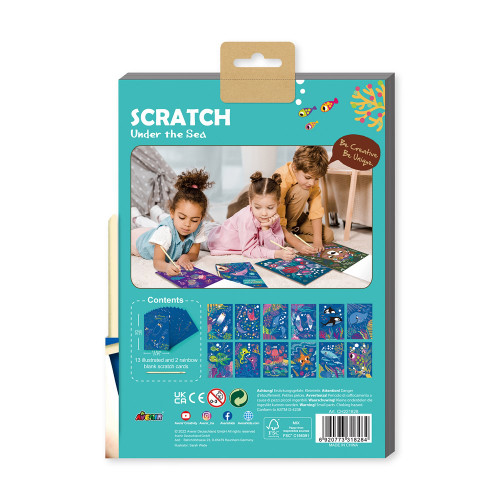 Djeco - A5 Scratch Book - Under the Sea Djeco - A5 Scratch Book - Under the Sea