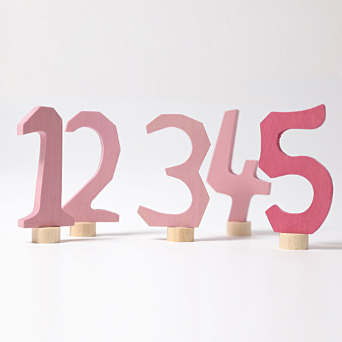 Grimm’s Decorative Numbers - Pink Numbers 1-5