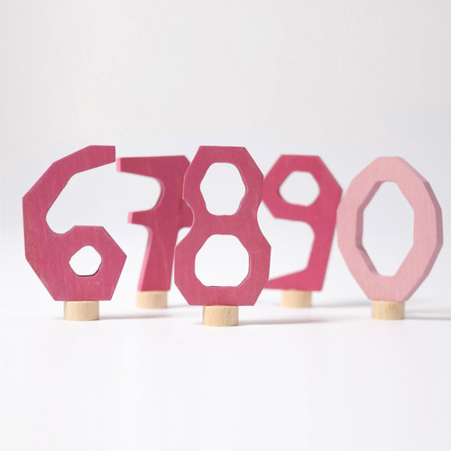 Grimm’s Decorative Numbers - Pink Numbers 6-9 and 0