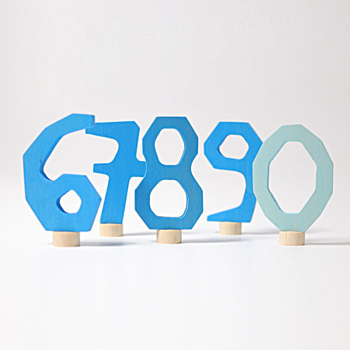 Grimm’s Decorative Numbers - Blue Numbers 6-9 and 0