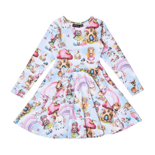 Rock Your Baby - Fairy Time Long Sleeve Waisted Dress (sizes 2-7)