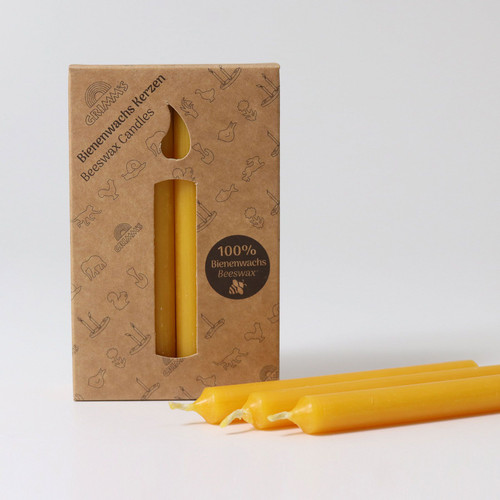 Grimm’s Amber Beeswax Candles (100%) VE 12 pack