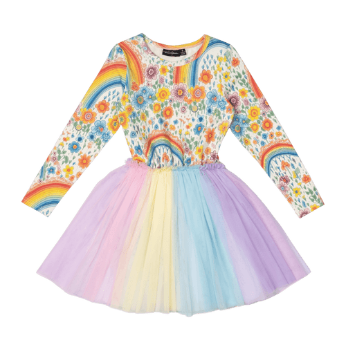 Rock Your Baby - Rainbows and Flowers Circus Dress (sizes 8-10)