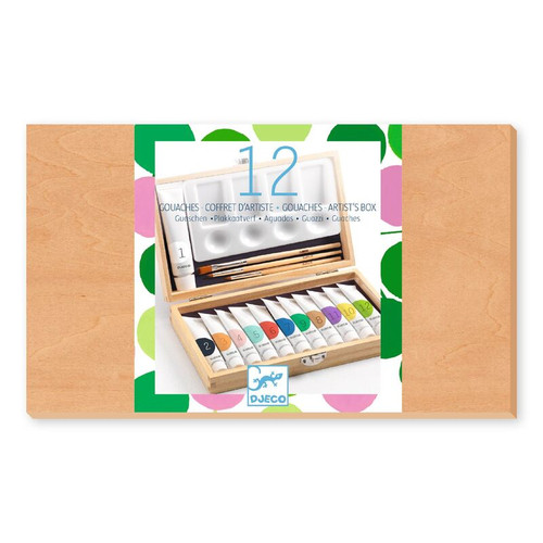 Djeco - Artist's Box with 12 Gouaches Djeco - Artist's Box with 12 Gouaches