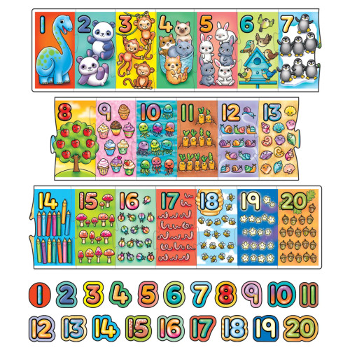 Orchard Toys - Giant Number Extra Long Jigsaw Puzzle - 20pc Orchard Toys - Giant Number Extra Long Jigsaw Puzzle - 20pc