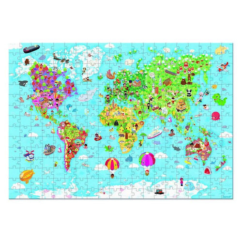 Janod - World Giant Puzzle 300pc *slightly faded packaging* Janod - World Giant Puzzle 300pc *slightly faded packaging*