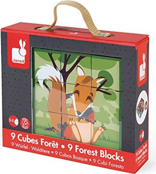 Janod - Kubkid 9 blocks - Forest Animals