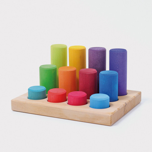 Grimm’s Small Rainbow Rollers Stacking Game