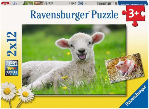 Ravensburger 2x12pc - Farm Animals Puzzle