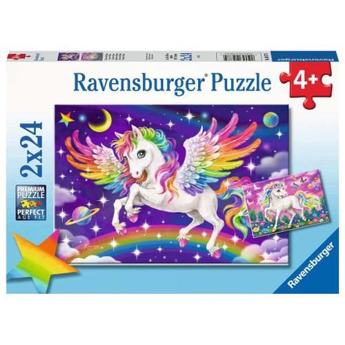 Ravensburger 2x24pc - Unicorn and Pegasus Puzzle