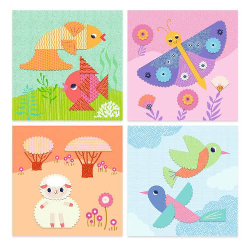 Djeco - Crinkle Cutting Collage Set Djeco - Crinkle Cutting Collage Set