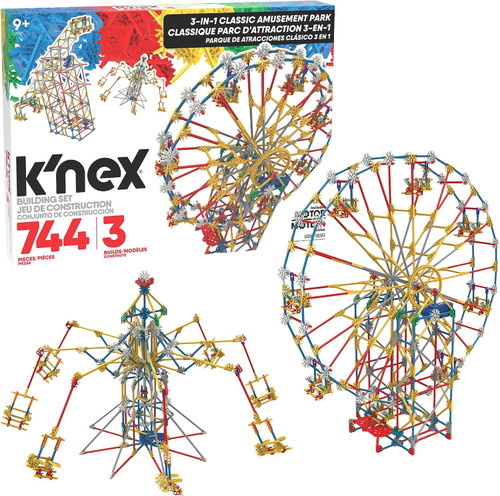 K'Nex - 3-In-1 Amusement Park 744 Pieces, 3Builds K'Nex - 3-In-1 Amusement Park 744 Pieces, 3Builds