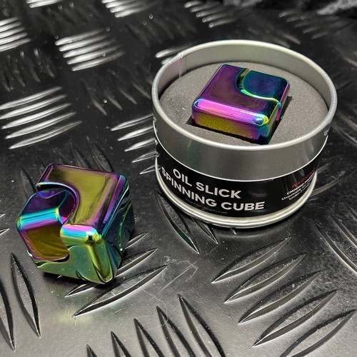 Kaiko Fidgets - Square Spinning Cube - Oil Slick