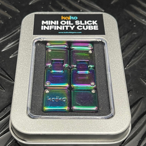 Kaiko Fidgets - Mini Infinity Cube 151 Grams - Oil Slick Kaiko Fidgets - Mini Infinity Cube 151 Grams - Oil Slick
