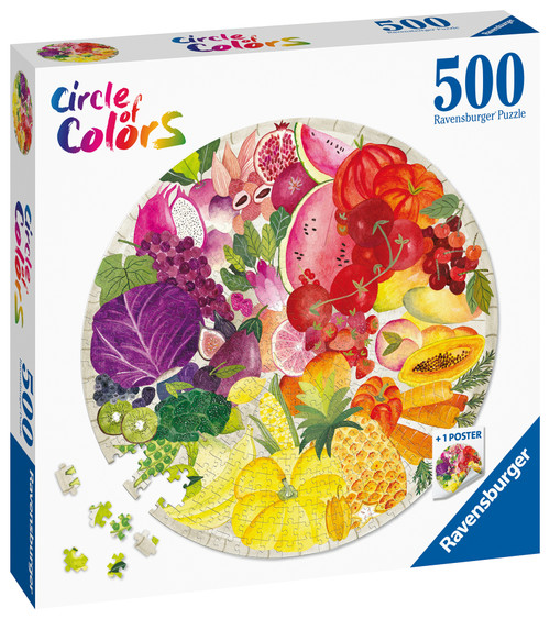 Ravensburger 500pc - Circle of Colors Fruits & Vegetables Puzzle Ravensburger 500pc - Circle of Colors Fruits & Vegetables Puzzle
