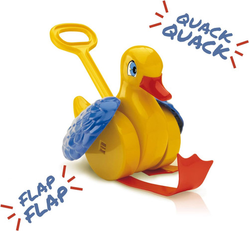 Quercetti - Quack and Flap Duck Push Toy 4180 Quercetti - Quack and Flap Duck Push Toy 4180