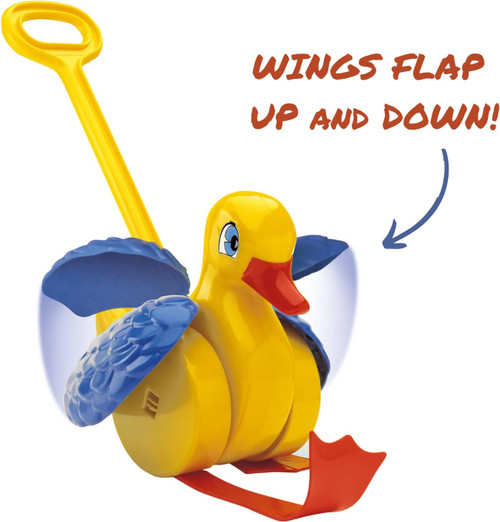Quercetti - Quack and Flap Duck Push Toy 4180 Quercetti - Quack and Flap Duck Push Toy 4180