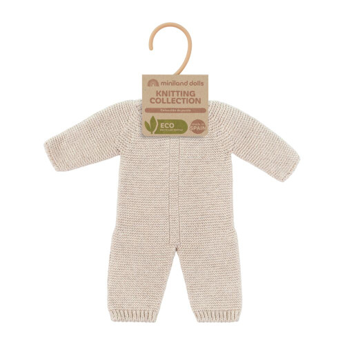 Miniland Clothing 38cm - Linen Knitted Pyjamas